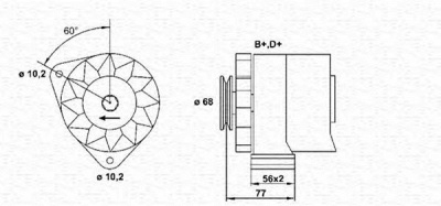 MAGNETI MARELLI 943356619010 -  Генератор